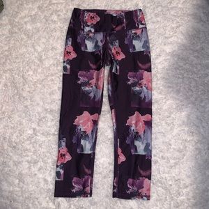 Athletic cropped leggings - XS - floral